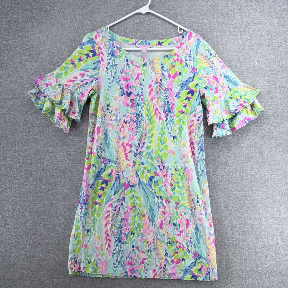 Lilly Pulitzer Lula In Catch The Wave Dress Women S Ruffle Sleeve Summer Beach